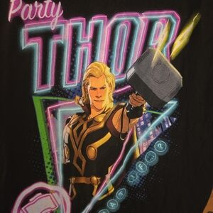 :
Marvel What If Party Thor Graphic T-Shirt | Black | Men’s Medium